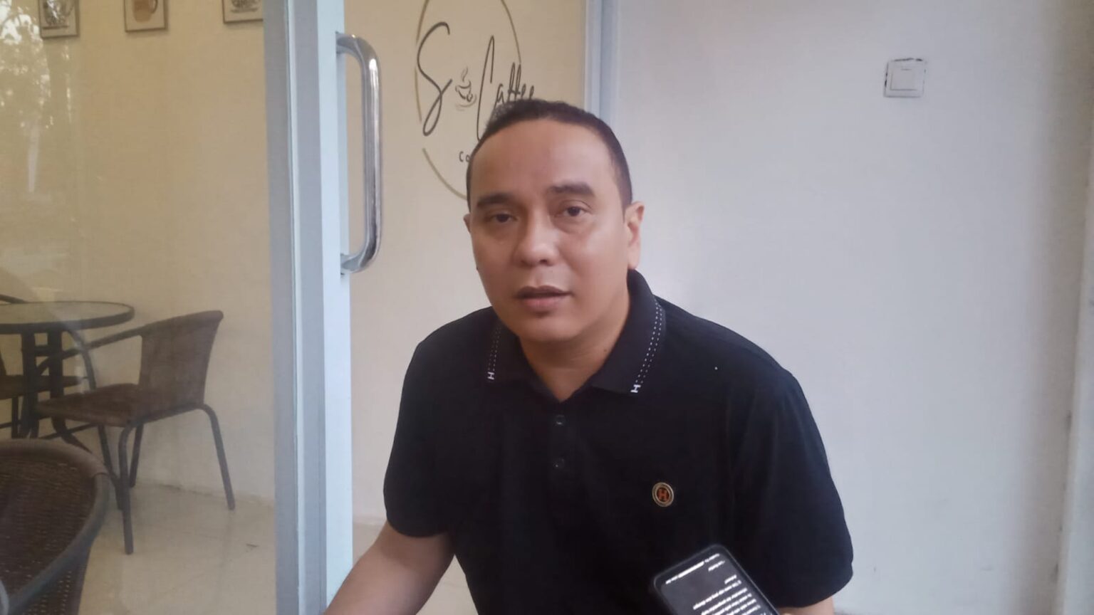 Anggota Komisi III DPRD Samarinda, Muhammad Novan Syahroni Pasie di S Caffe Kota Samarinda Sabtu (2/9/2023).