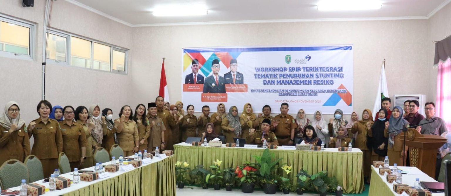 DPPKB Kutim menggelar Workshop SIP Terintegrasi Tematik Penurunan Stunting Dan Manajemen Resiko selama dua hari, (4-5 November 2024) di Ruang Rapat DPPKB Kutim