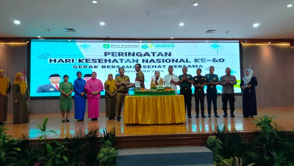 Kutai Timur Semarakkan Hari Kesehatan Nasional ke-60 Perayaan Hari Kesehatan Nasional 2024 di Gedung GSG Kutim, Selasa (12/11/2024)